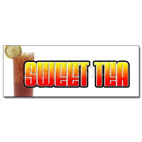 Signmission 12in SWEET TEA DECAL sticker ice iced drink cart stand fresh brewed cold drinks, D-12 Sweet Tea D-12 Sweet Tea - main